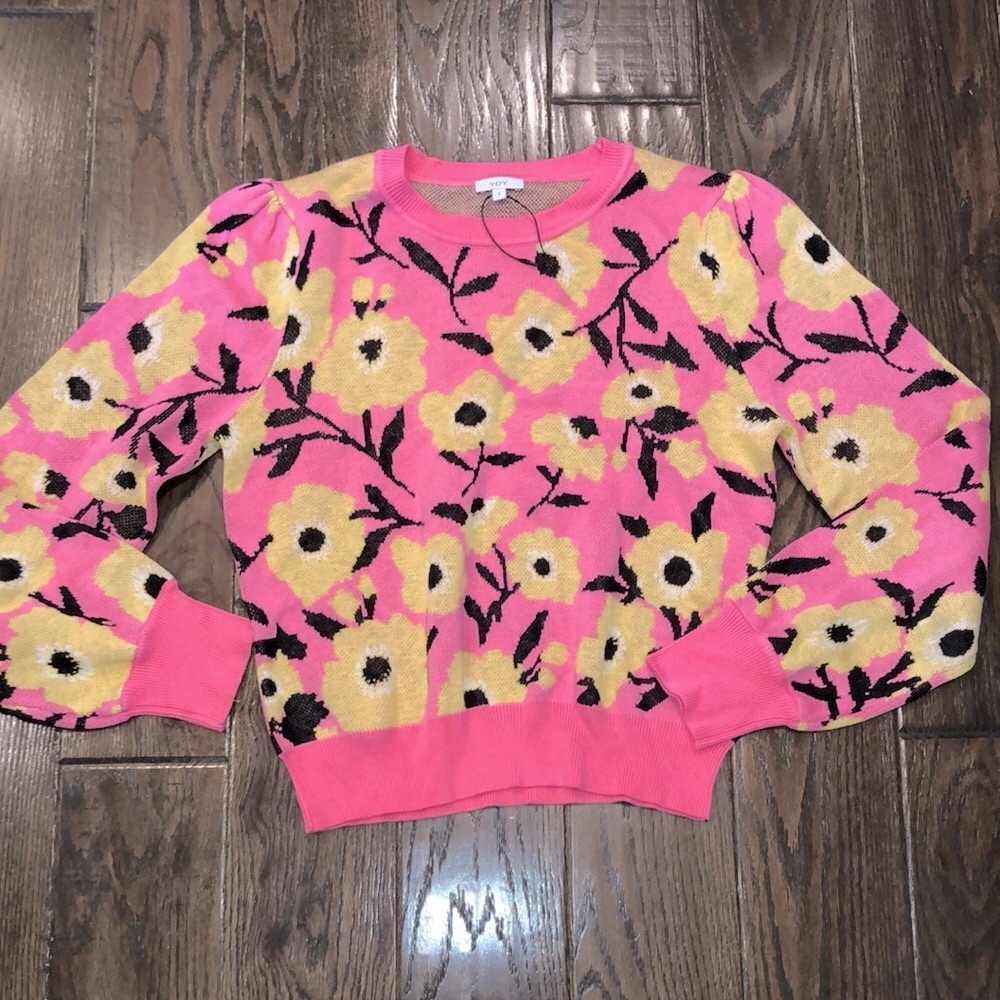 VOY floral knit sweater size smalll